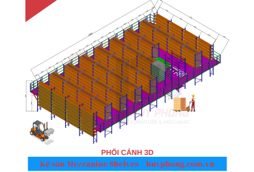 THI CÔNG KỆ SÀN MEZZANINE SHELVES